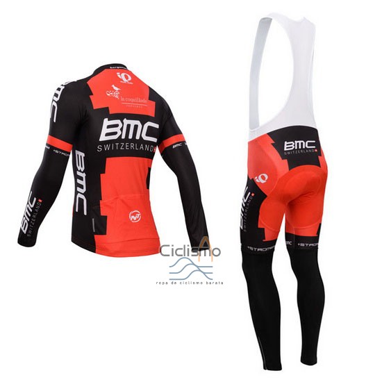 Bmc Ropa Ciclismo Culotte Largo 2014 Mangas Largas Negro y Rojo